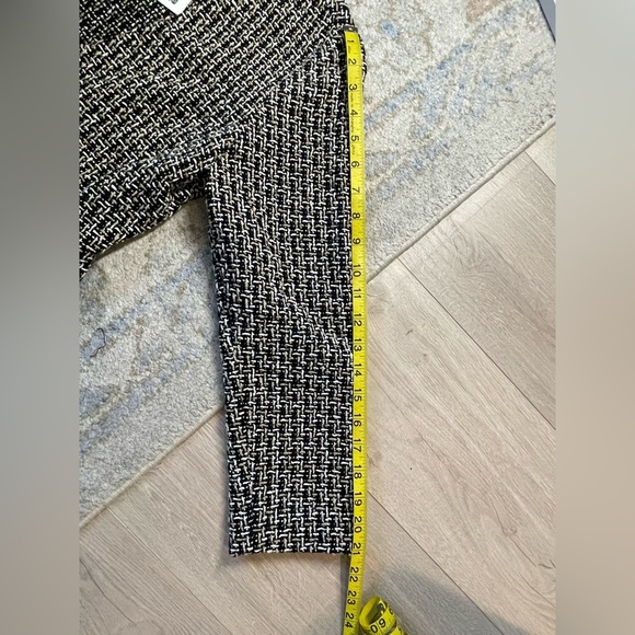 NWT ZARA TEXTURED DRESS WITH JEWEL BUTTON BLACK / ECRU 2120/240 - Picture 12 of 13